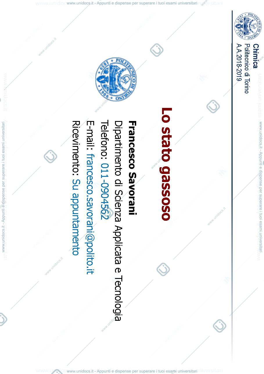Anteprima pagina 1 — Lo stato gassoso
