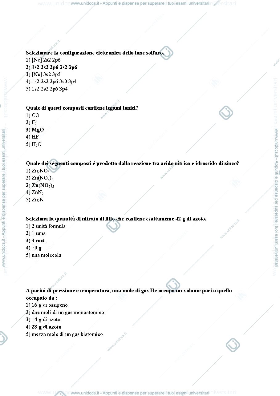 Anteprima pagina 1 — Quiz esame