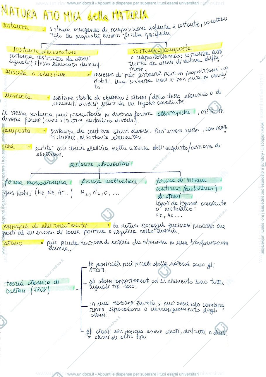 Anteprima pagina 2 — prima parte del corso di Chimica
