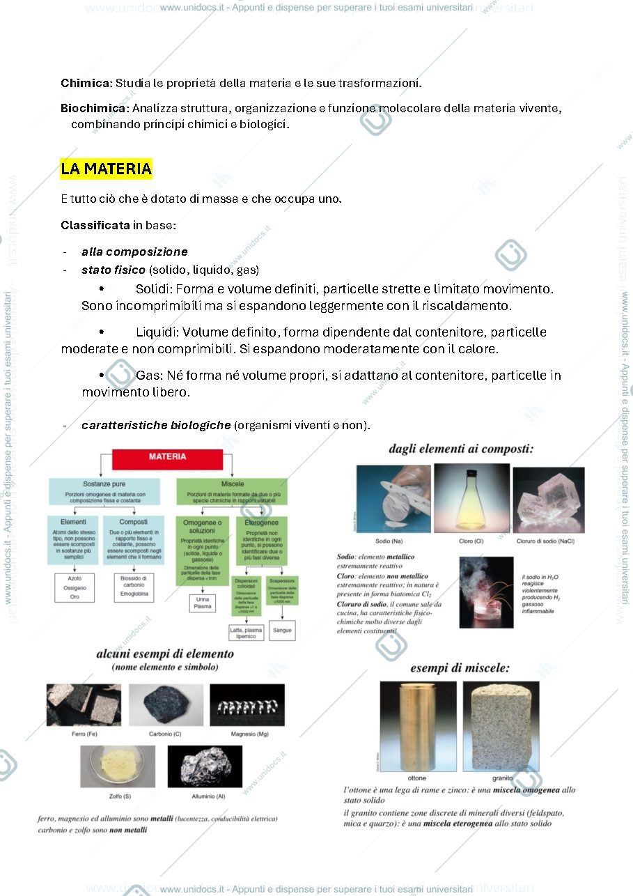 Anteprima pagina 1 — Appunti di chimica propedeutica 
