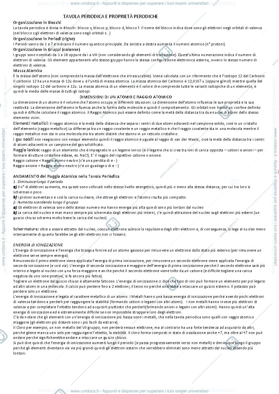 Anteprima pagina 1 — Tavola Periodica