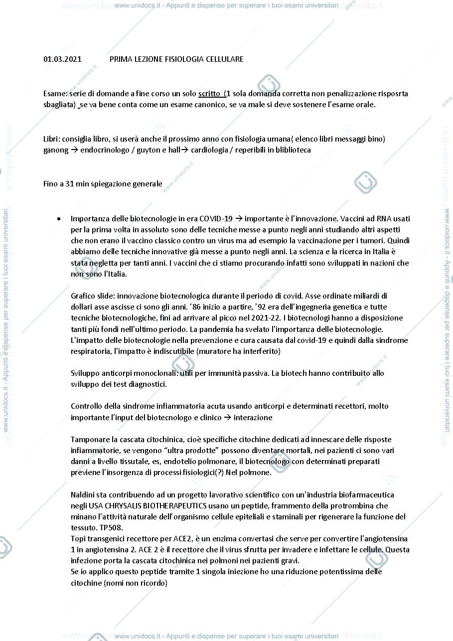 Anteprima pagina 2 — Biofisica e Fisiologia cellulare
