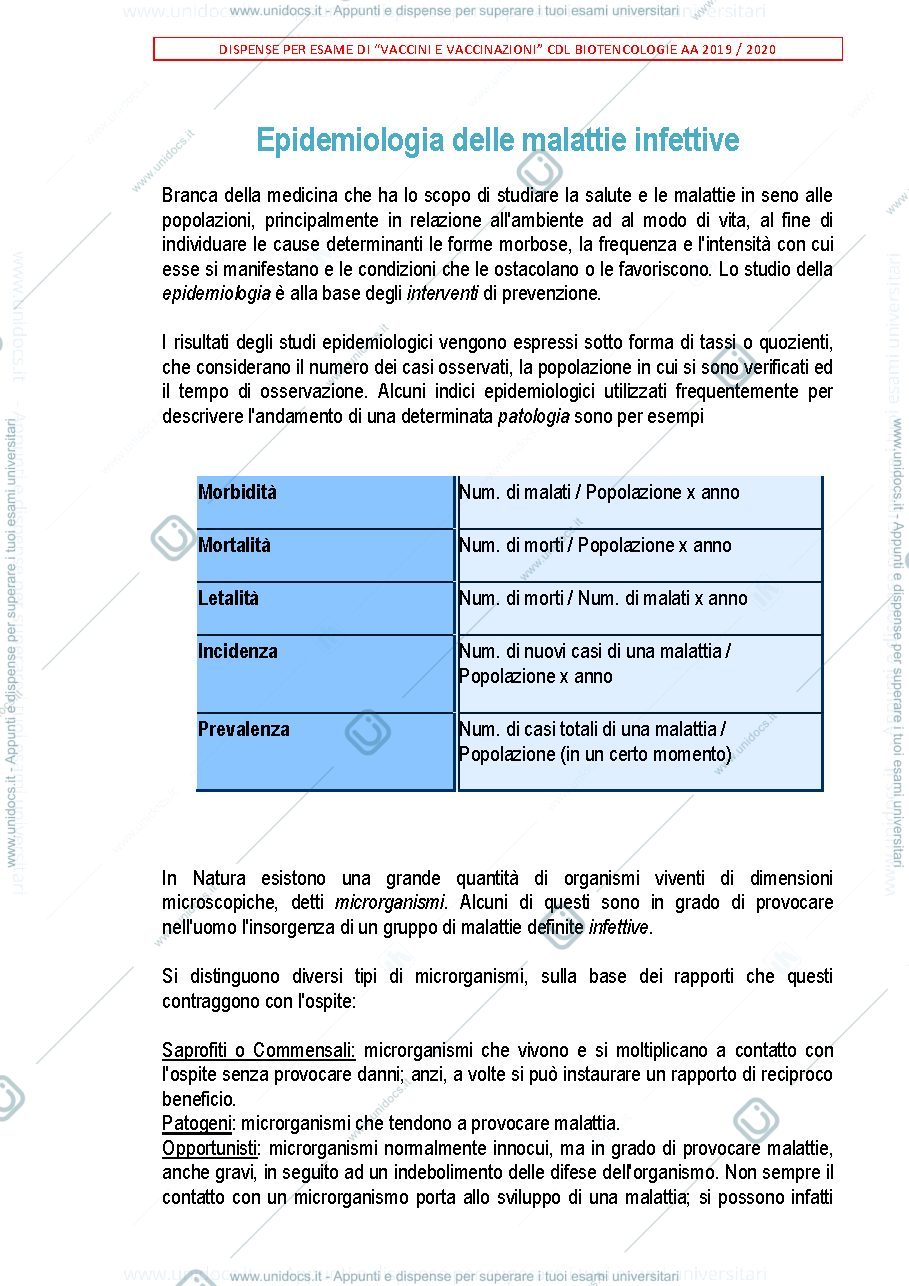 Anteprima pagina 1 — Dispense Igiene Vaccini e Vaccinazioni 