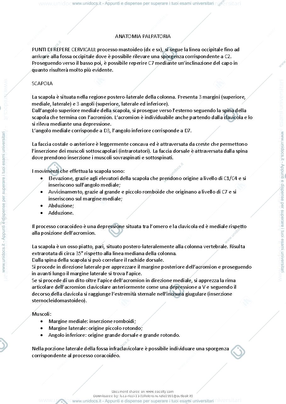 Anteprima pagina 2 — anatomia palpatoria