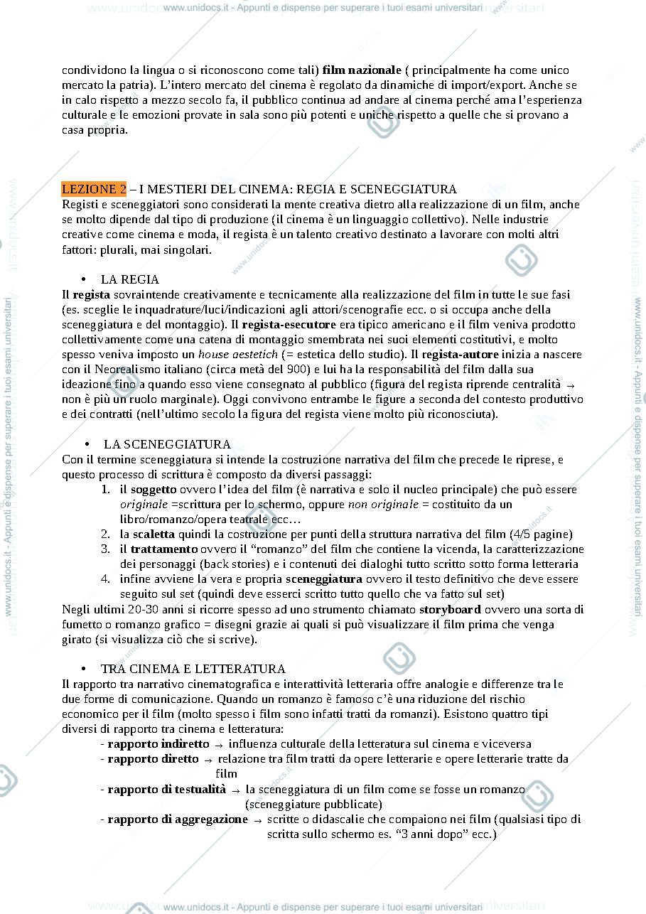 Anteprima pagina 2 — Appunti Cinema 