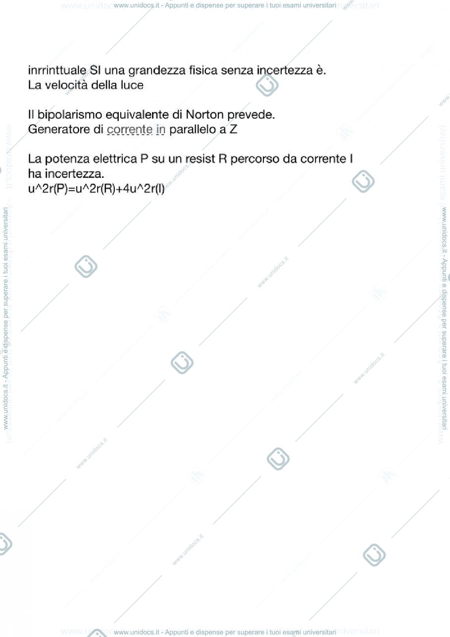 Anteprima pagina 1 — Domande di teoria di circuiti