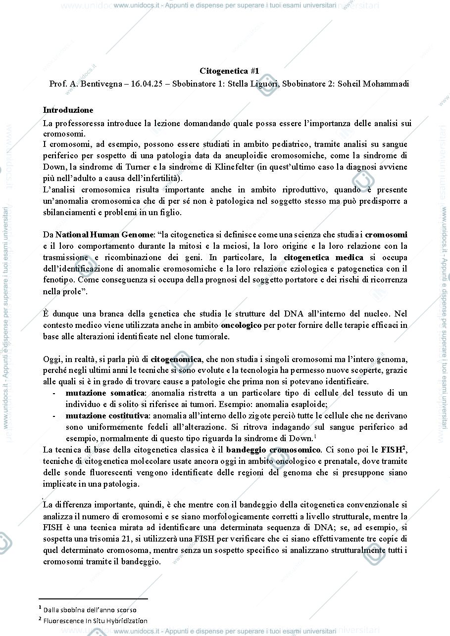 Anteprima pagina 1 — citogenetica