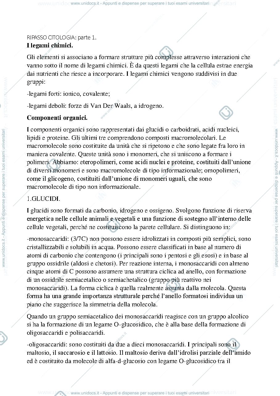Anteprima pagina 1 — CITOLOGIA