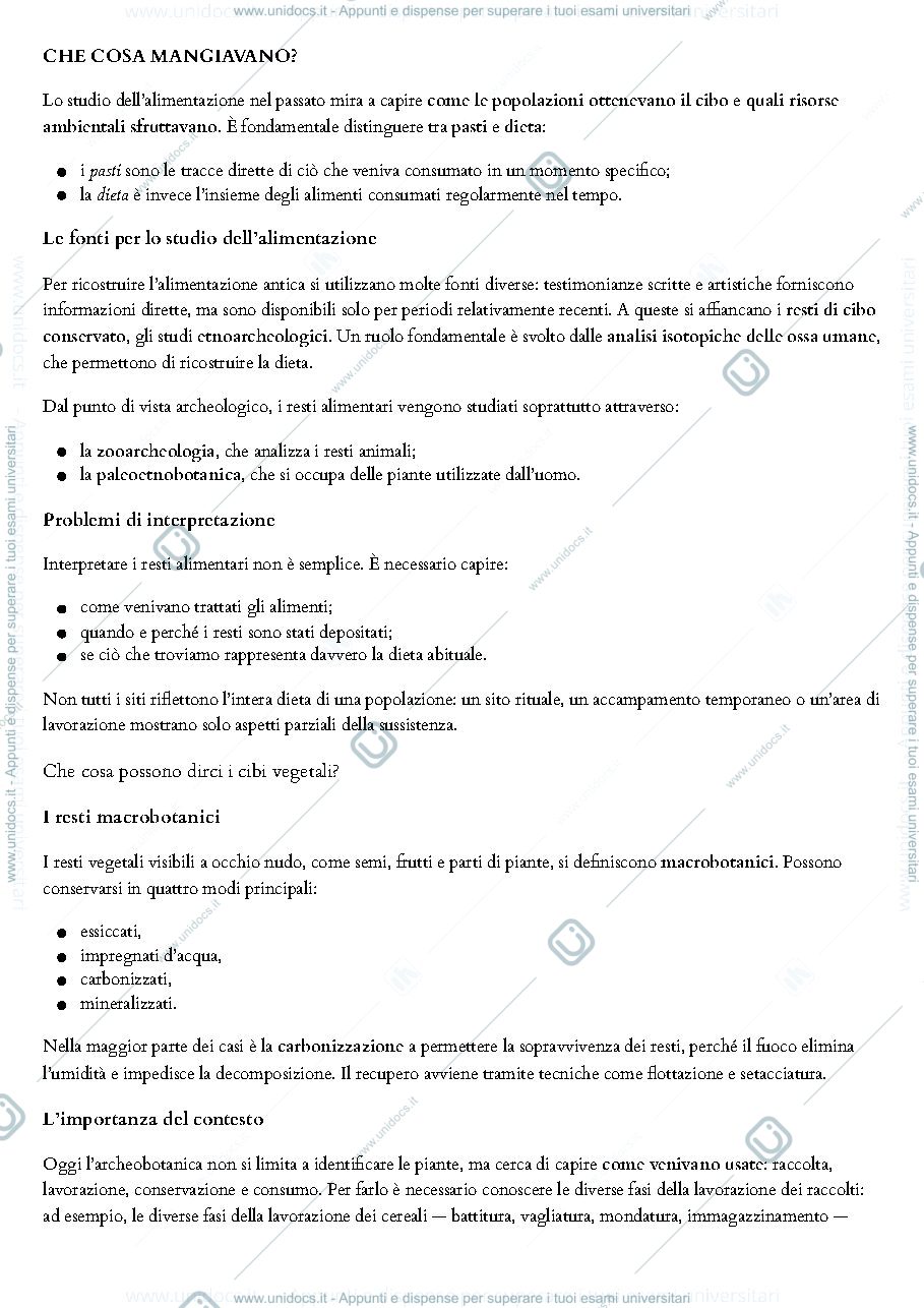 Anteprima pagina 1 — Riassunto capitolo 7 “Archeologia. Teorie, metodi e pratica”