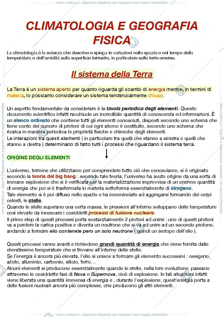 Anteprima pagina 1 — Introduzione e le 4 sfere terrestri