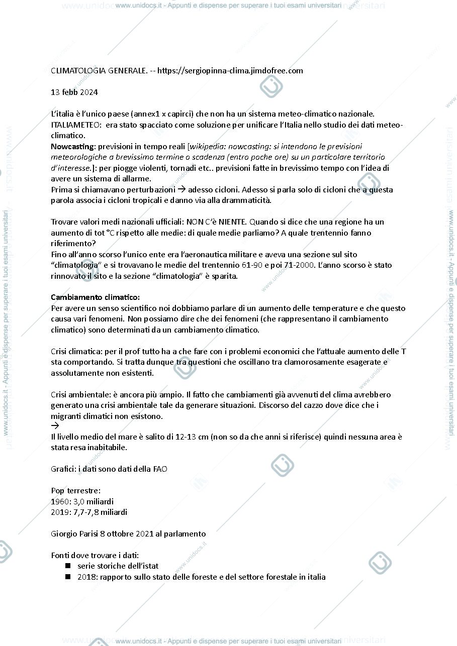 Anteprima pagina 1 — climatologia generale