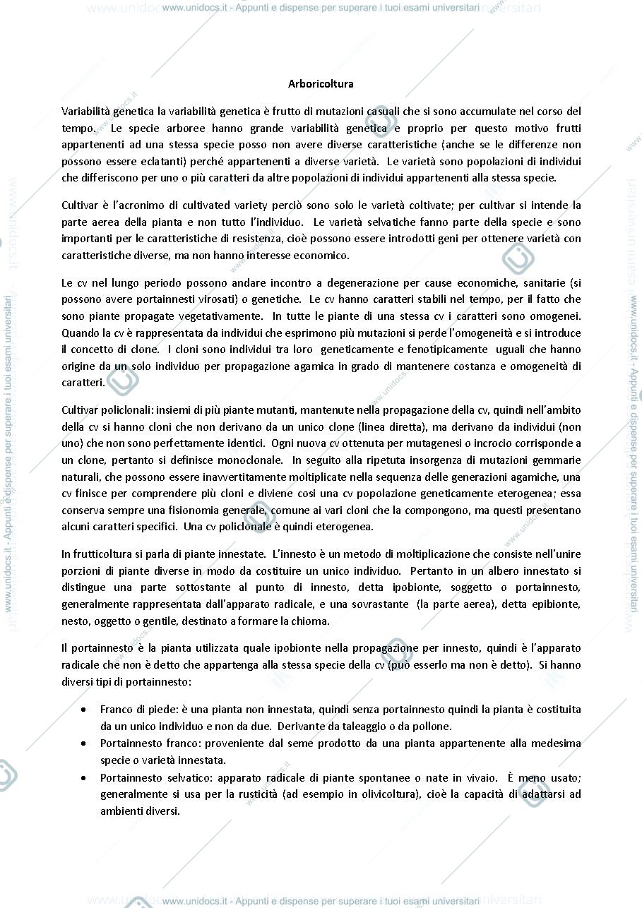 Anteprima pagina 1 — PARTE 1 COLTIVAZIONI ARBOREE