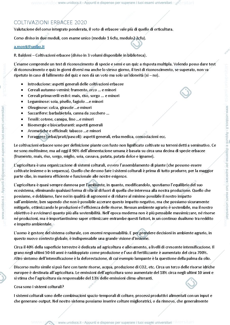 Anteprima pagina 1 — Colture erbacee