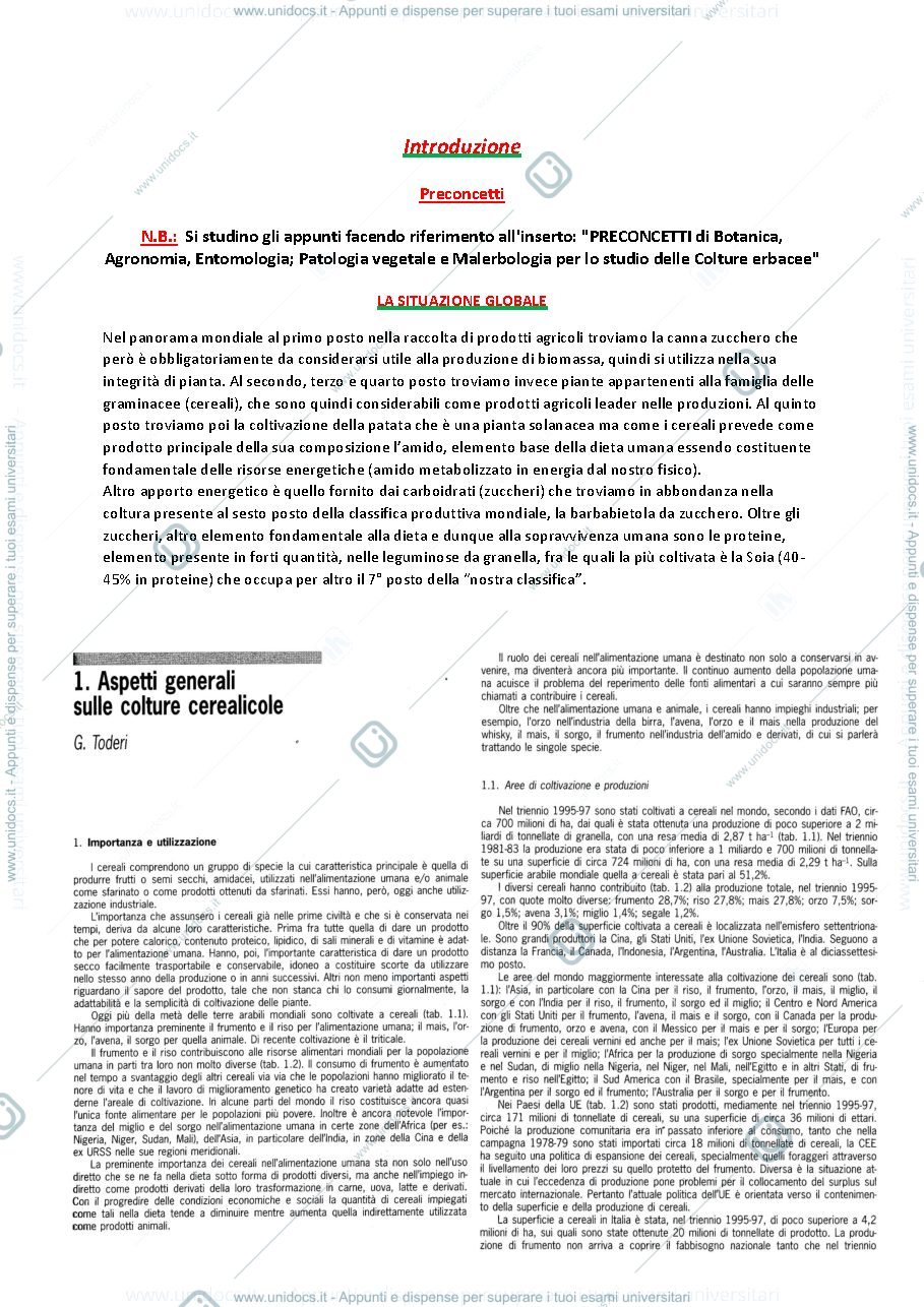 Anteprima pagina 2 — Corso di Colture Erbacee completo