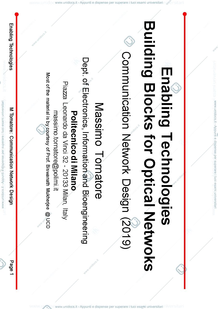 Anteprima pagina 1 — 2. Optical Network Technologies