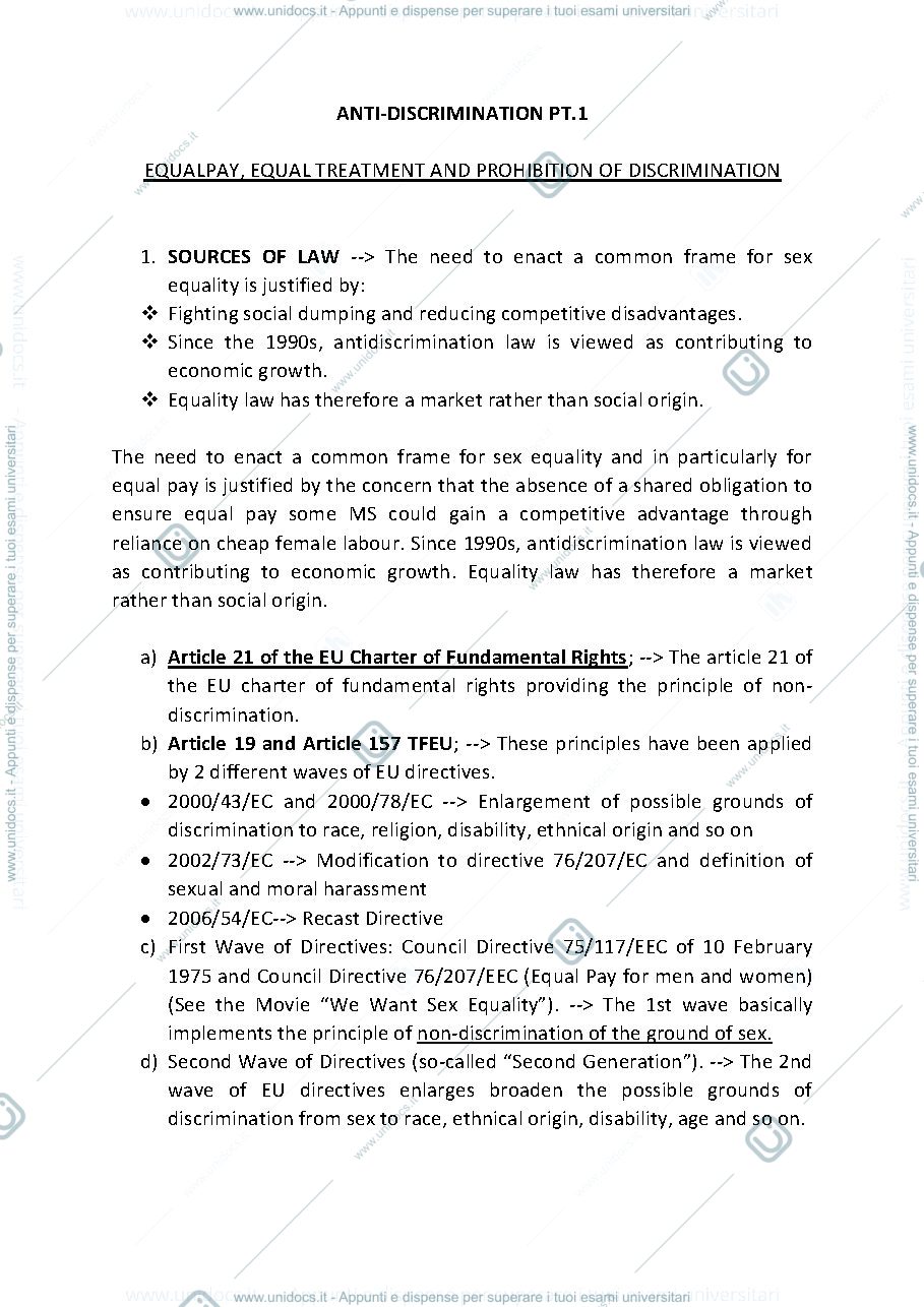 Anteprima pagina 1 — Antidiscrimination
