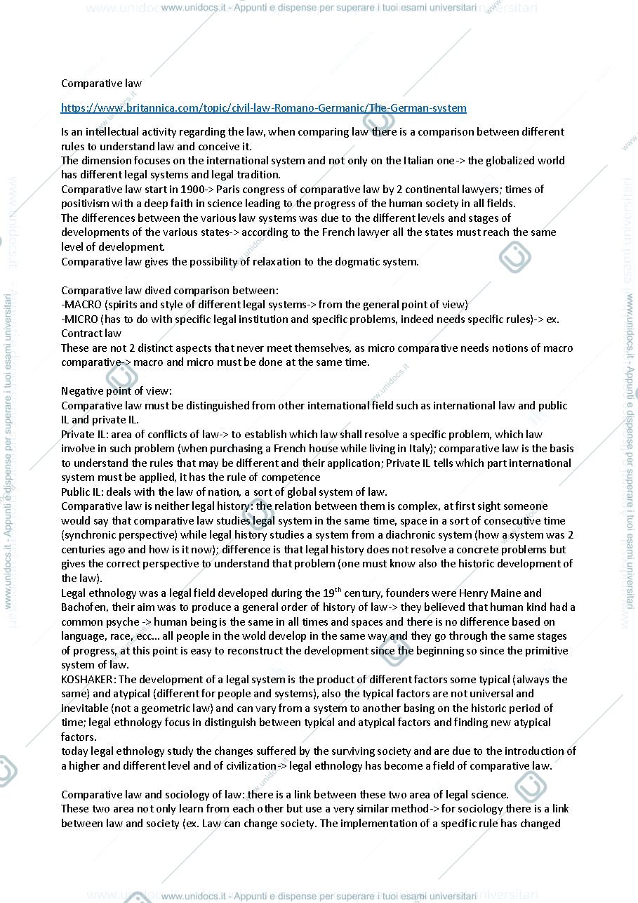 Anteprima pagina 1 — comparative law