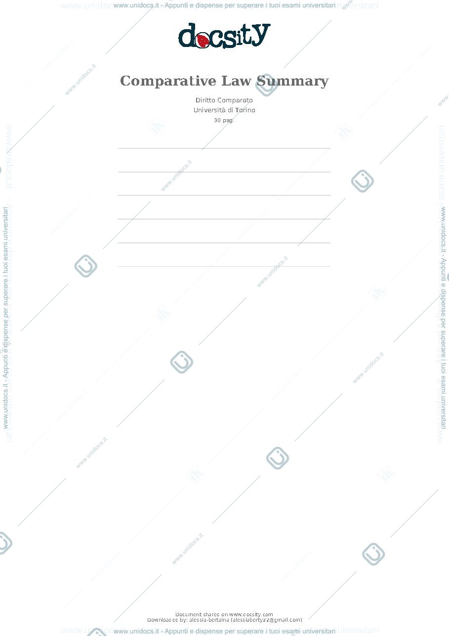 Anteprima pagina 1 — comparative law summary