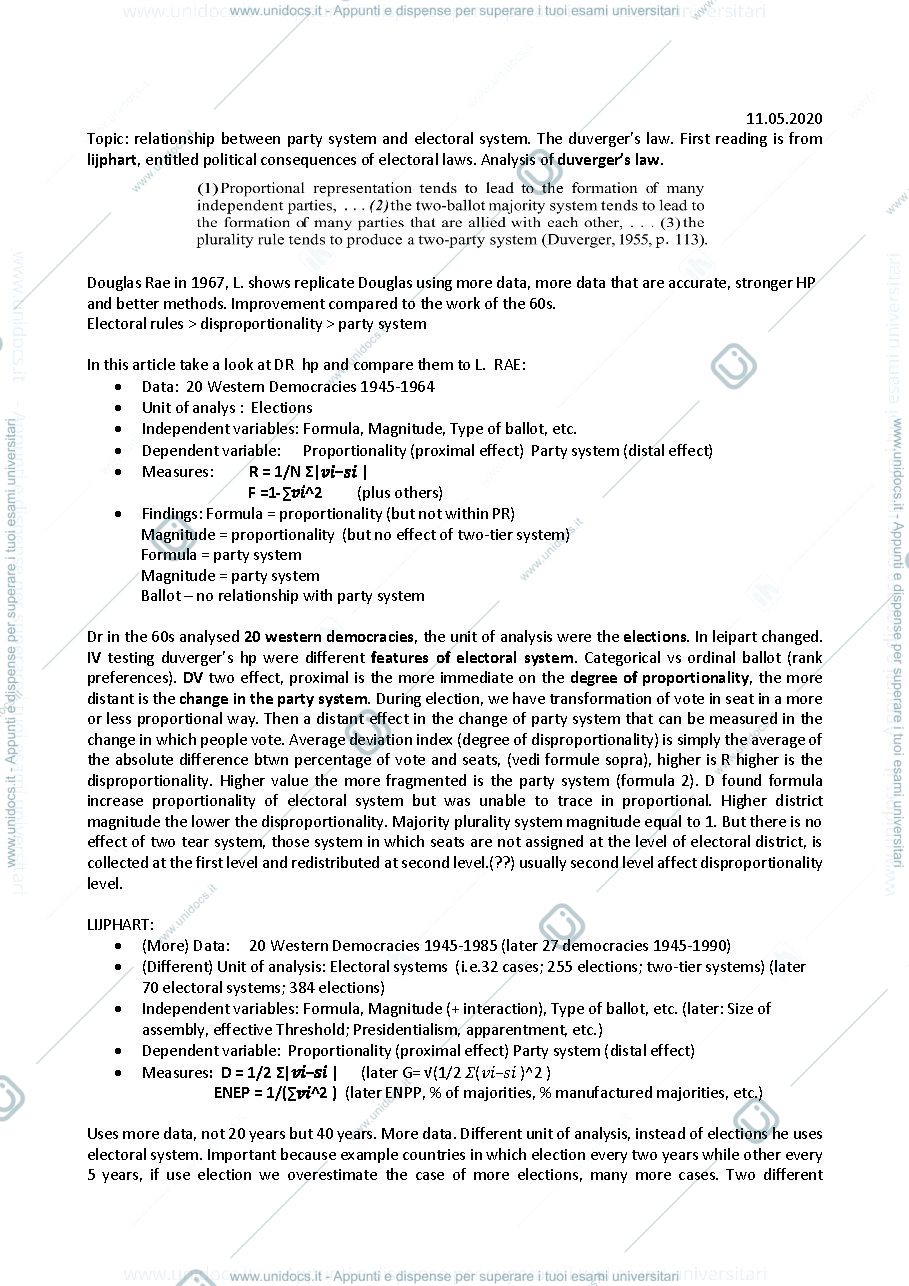 Anteprima pagina 1 — Comparative politics part 2