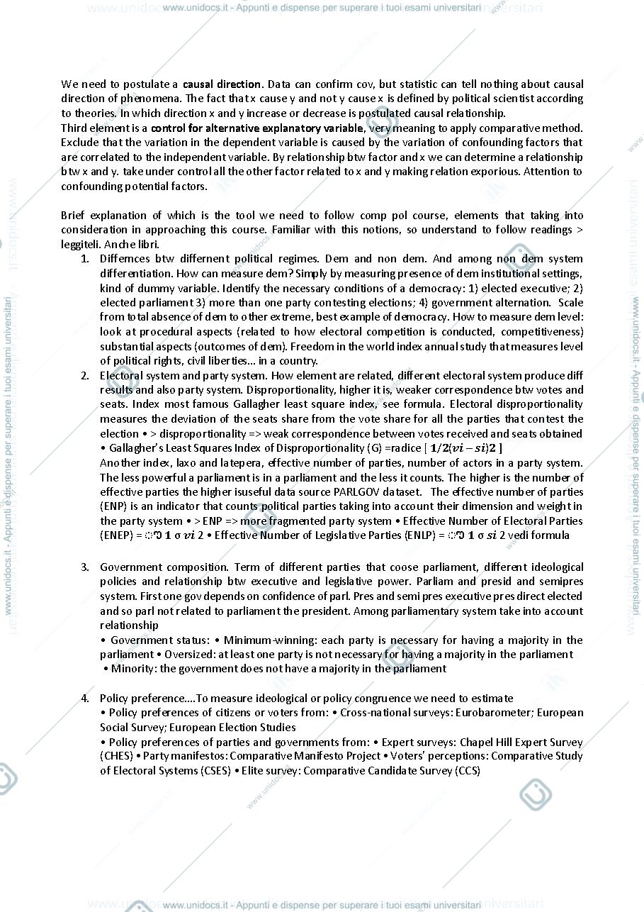 Anteprima pagina 2 — Appunti Comparative Politics 1-3