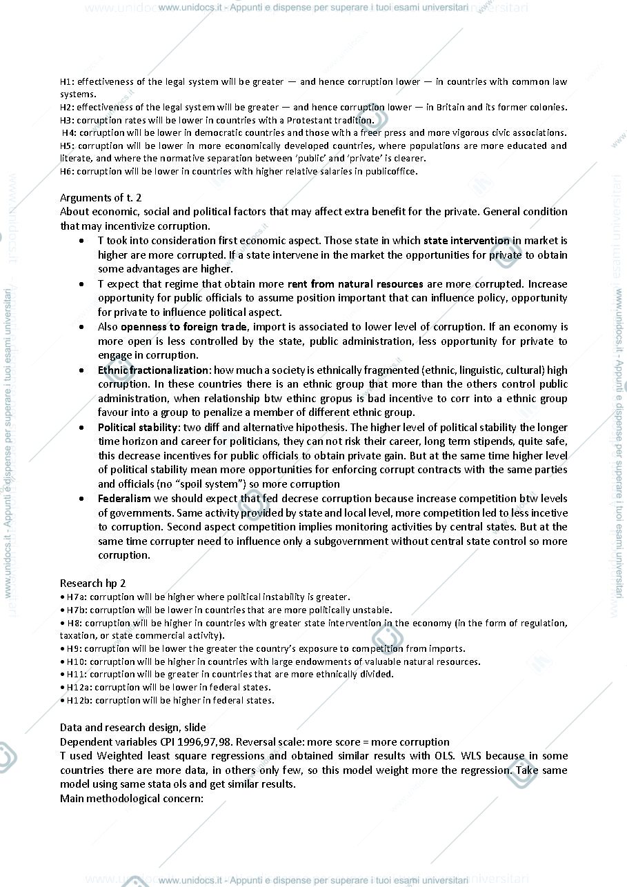 Anteprima pagina 2 — Appunti comparative politics lecture 4,5,6