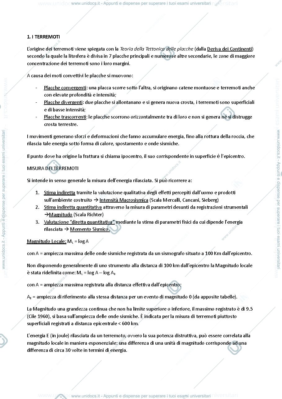 Anteprima pagina 1 — Riassunti delle slide del corso di Complementi di Geotecnica (parte II)