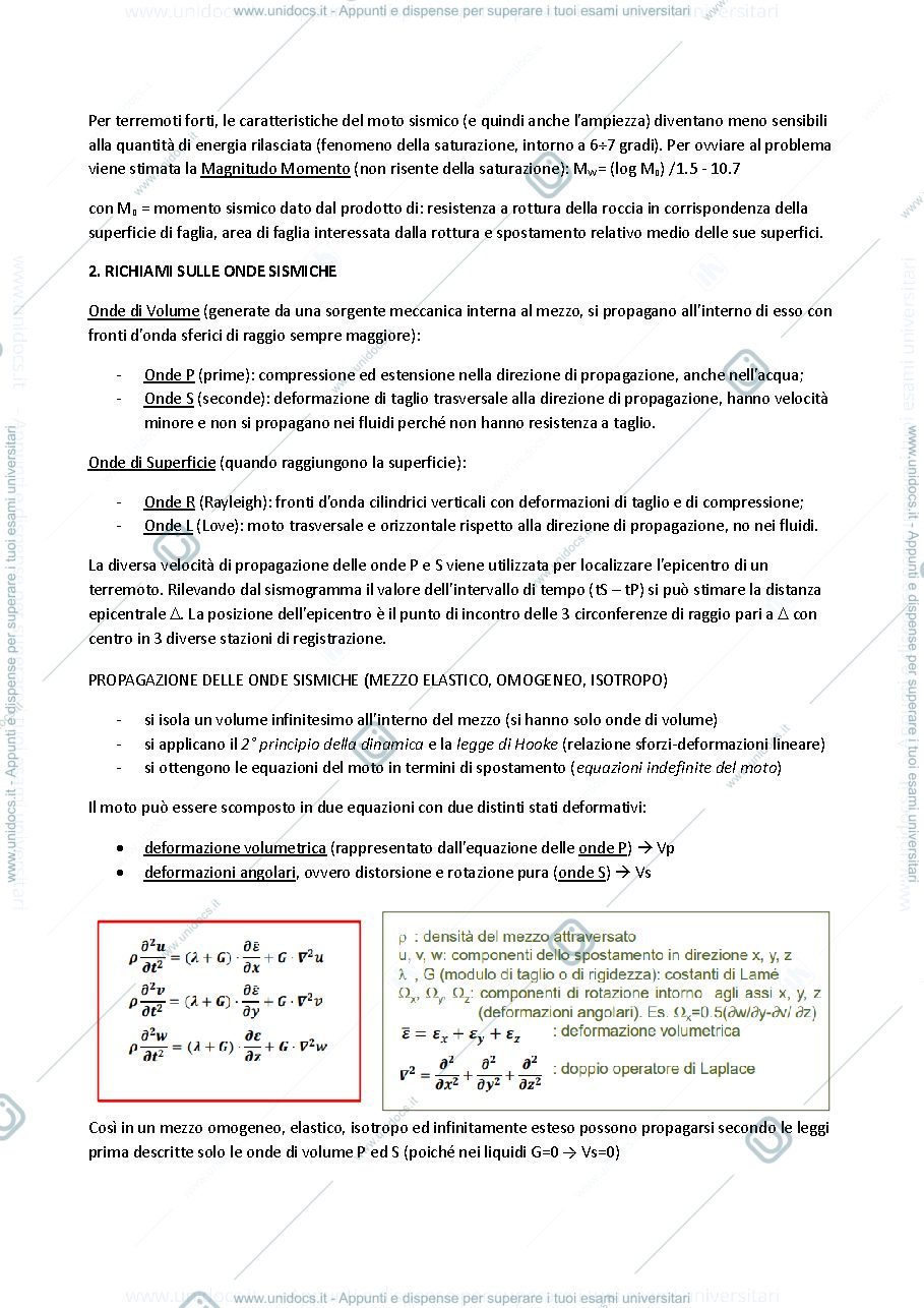 Anteprima pagina 2 — Riassunti delle slide del corso di Complementi di Geotecnica (parte II)