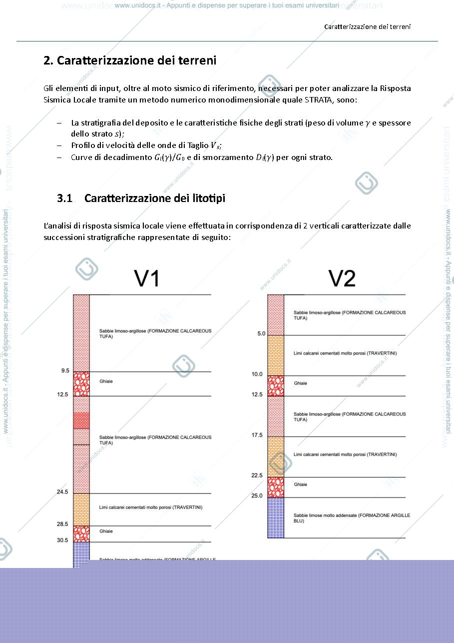 Anteprima pagina 4 — Relazione tecnica: Analisi della risposta sismica locale in località San Gimignano (SI)