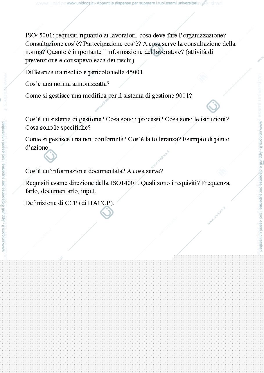 Anteprima pagina 1 — domande sistemi di gestione industriale