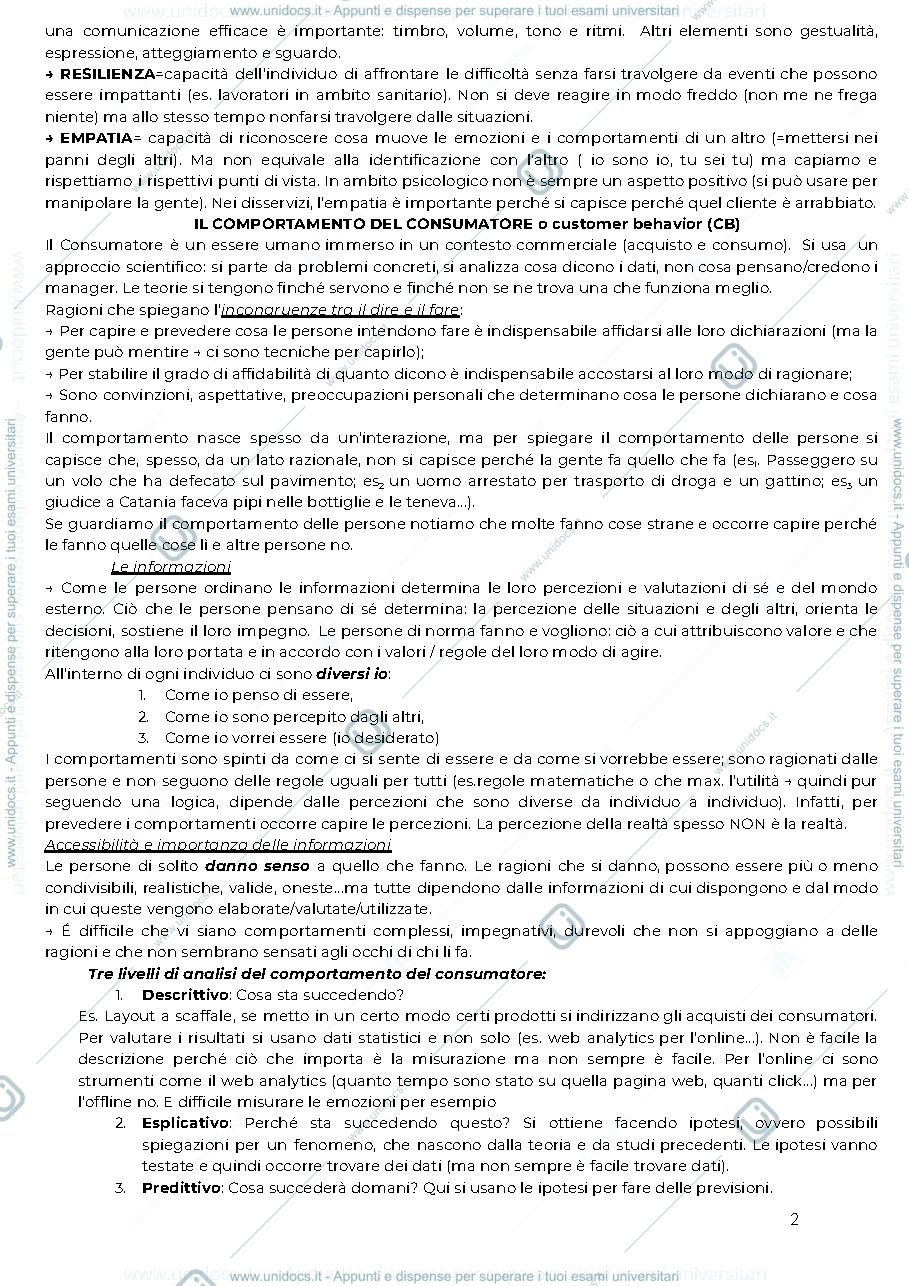 Anteprima pagina 2 — Comportamento del Consumatore