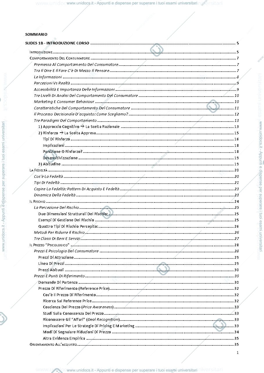 Anteprima pagina 2 — Comportamento del Consumatore