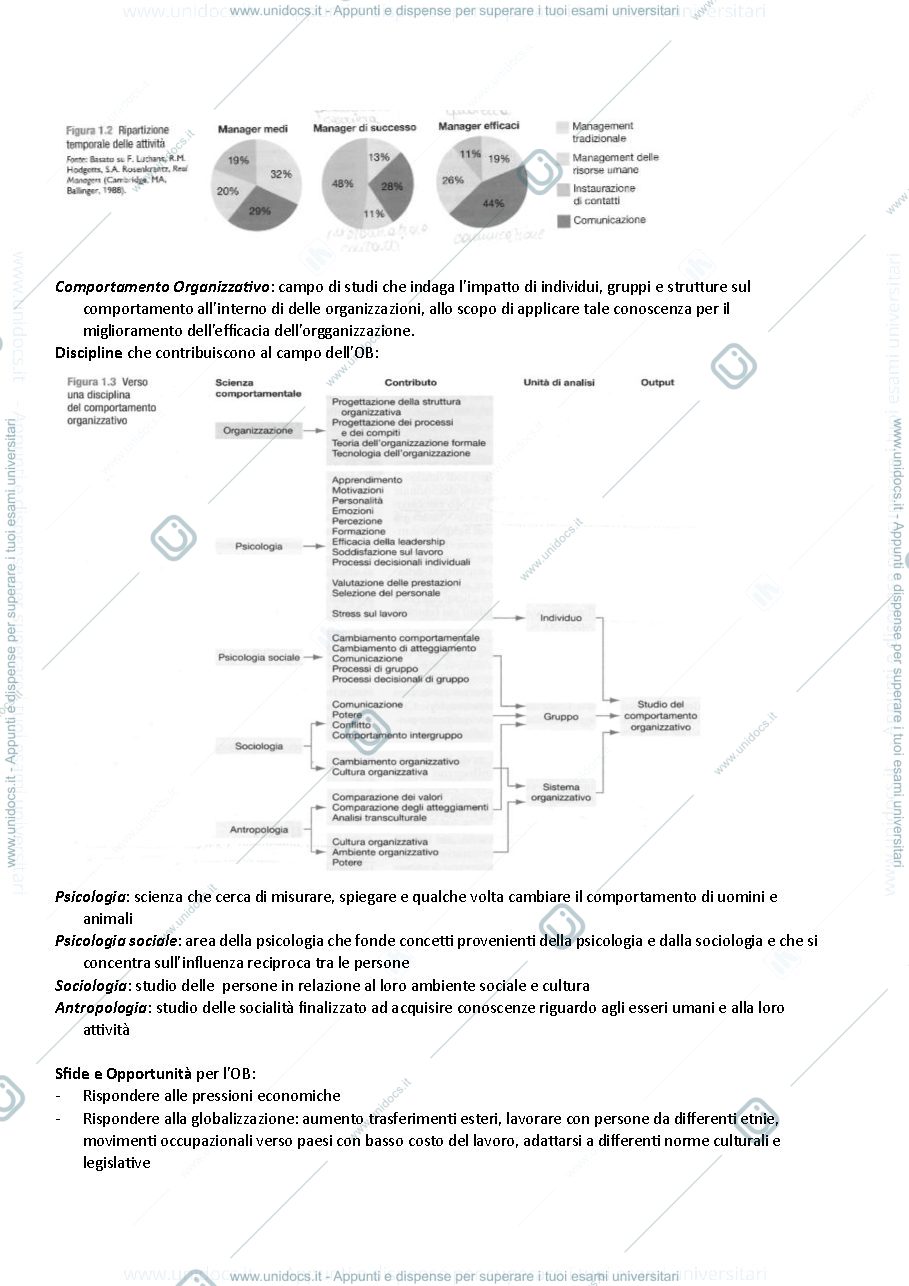 Anteprima pagina 2 — Riassunto Comportamento Organizzativo