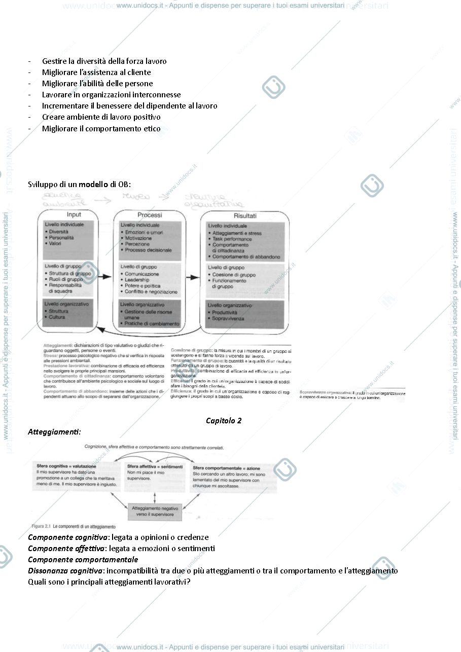 Anteprima pagina 3 — Riassunto Comportamento Organizzativo