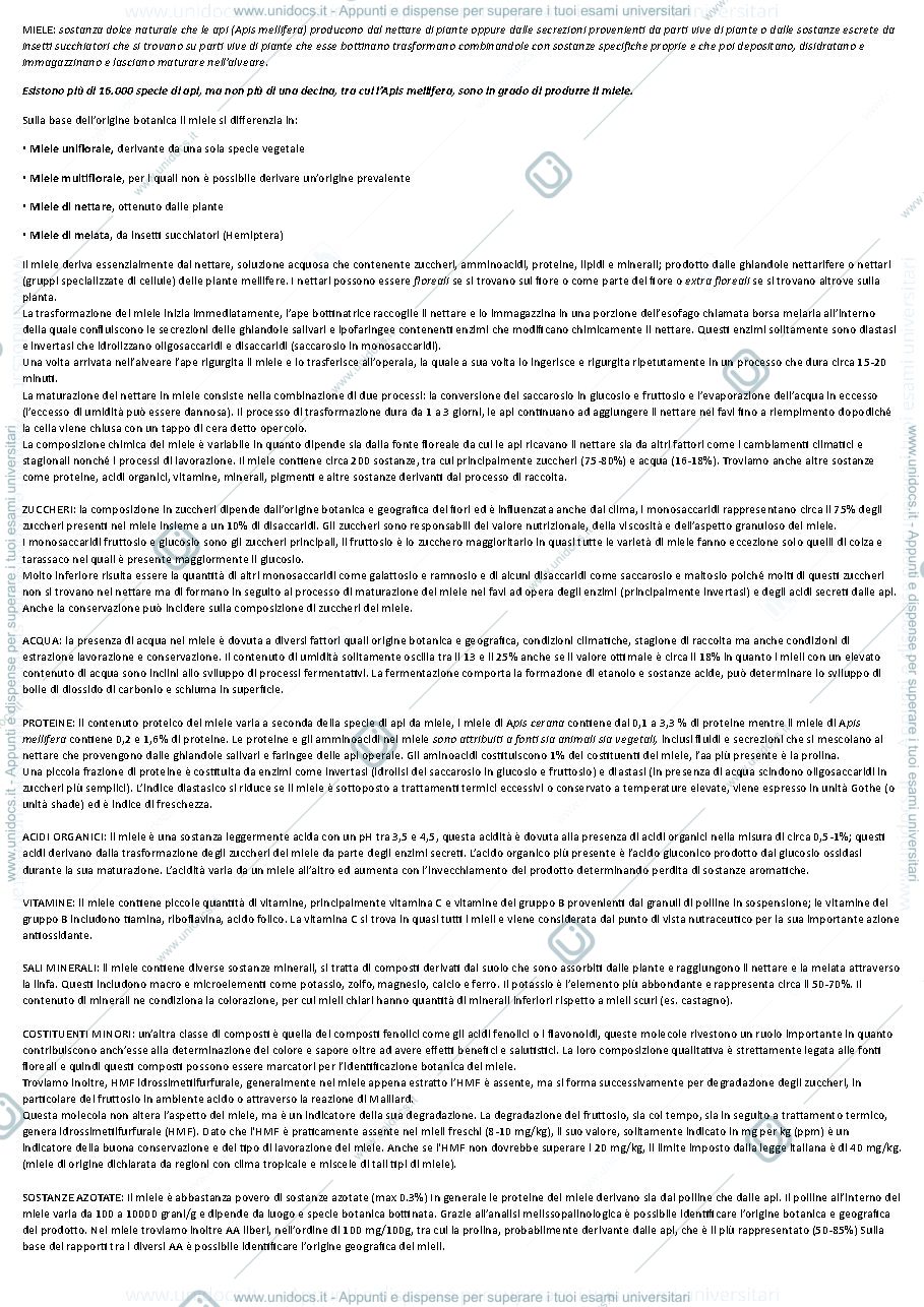 Anteprima pagina 1 — Comp. e analisi degli alimenti
