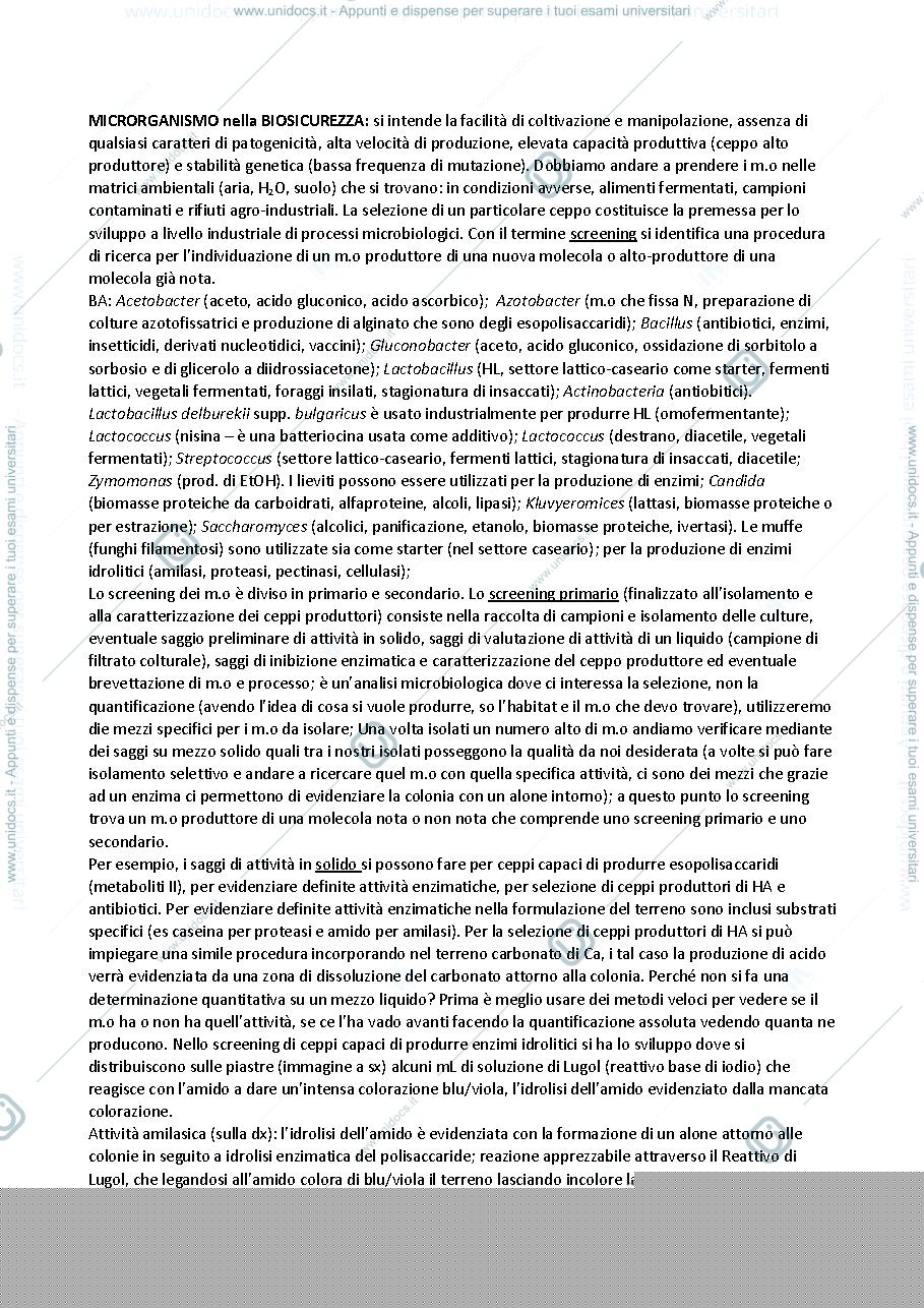 Anteprima pagina 1 — MICROGRANISMO nell BIOSICUREZZA