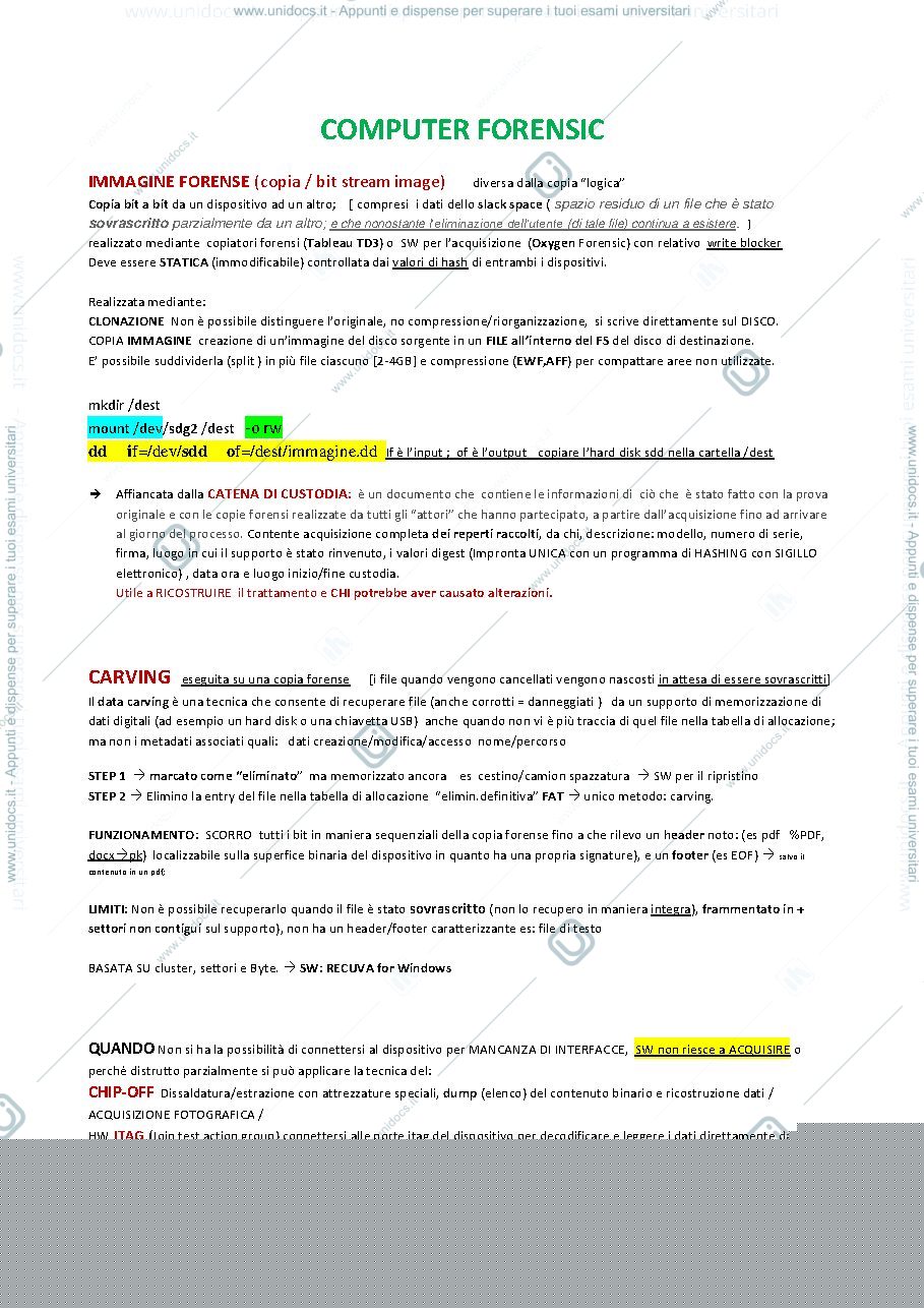 Anteprima pagina 1 — FORENSIC