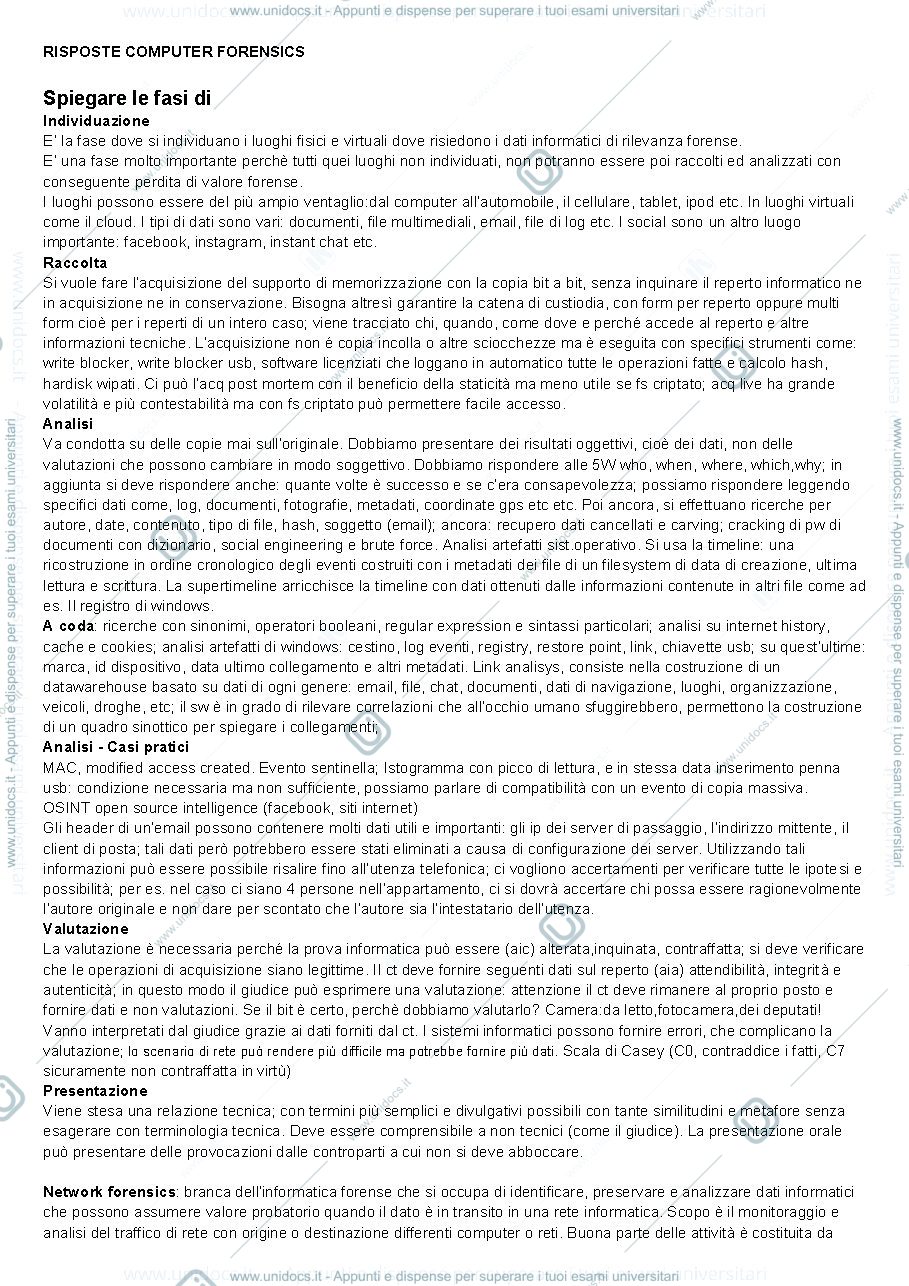 Anteprima pagina 1 — domande esame