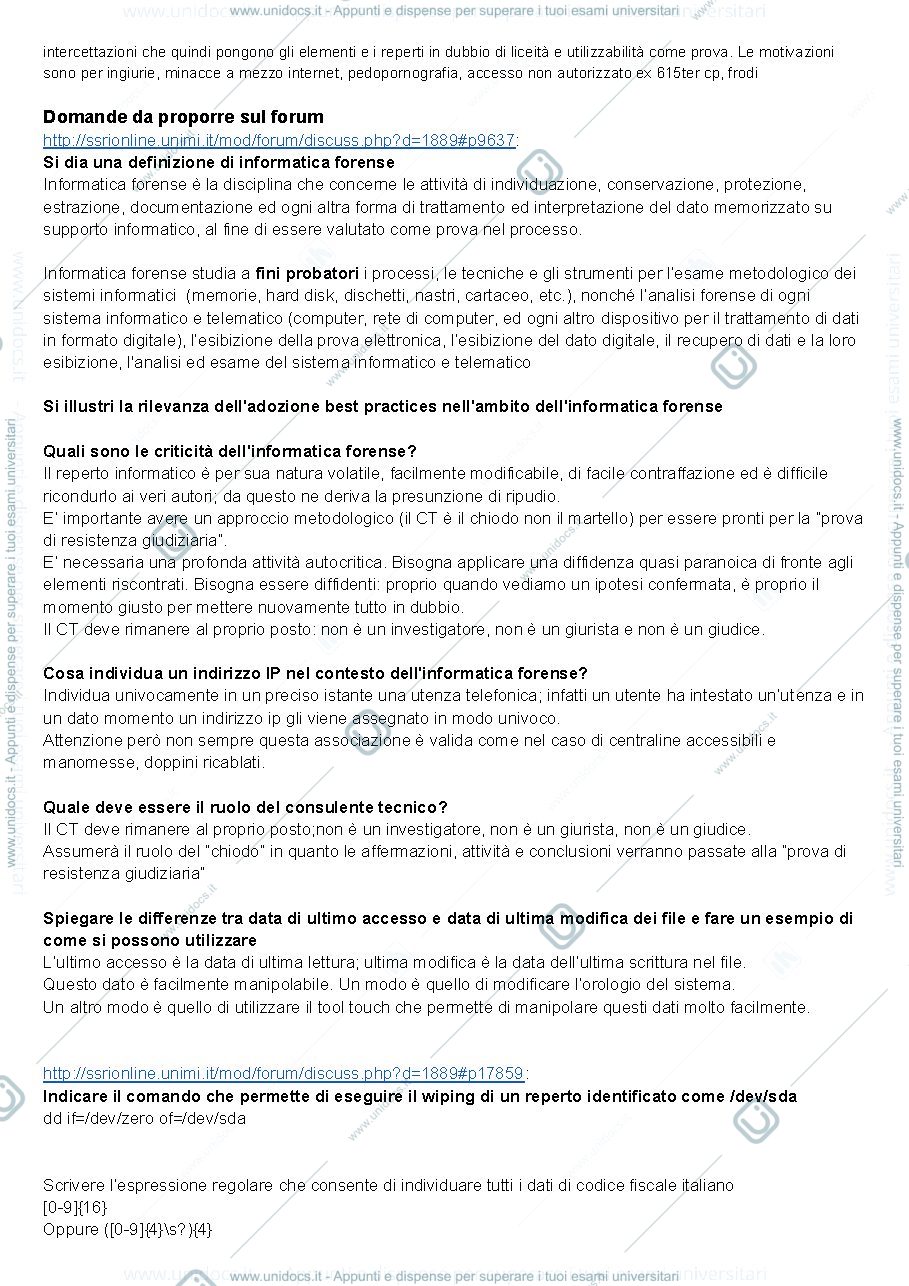 Anteprima pagina 2 — domande esame