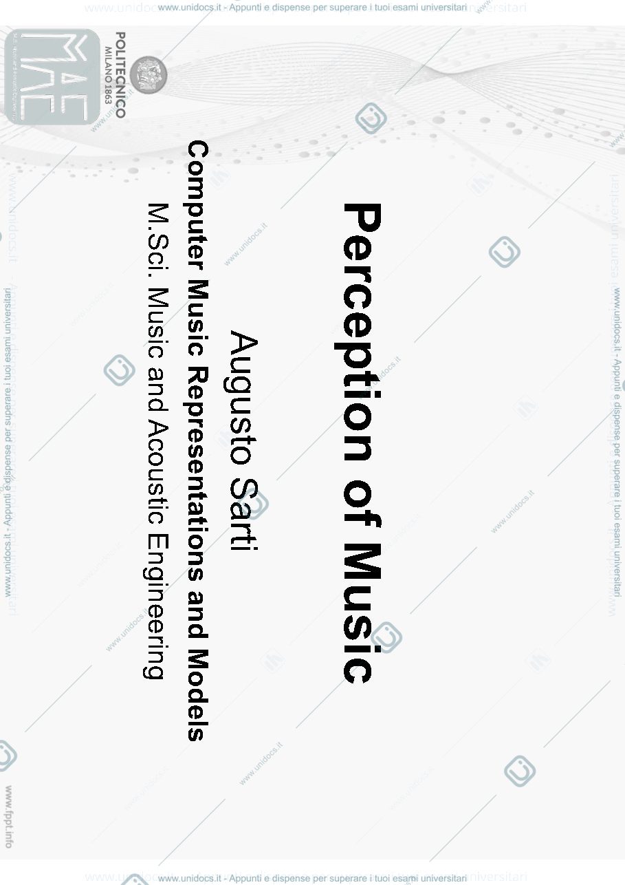 Anteprima pagina 1 — Perception of Music
