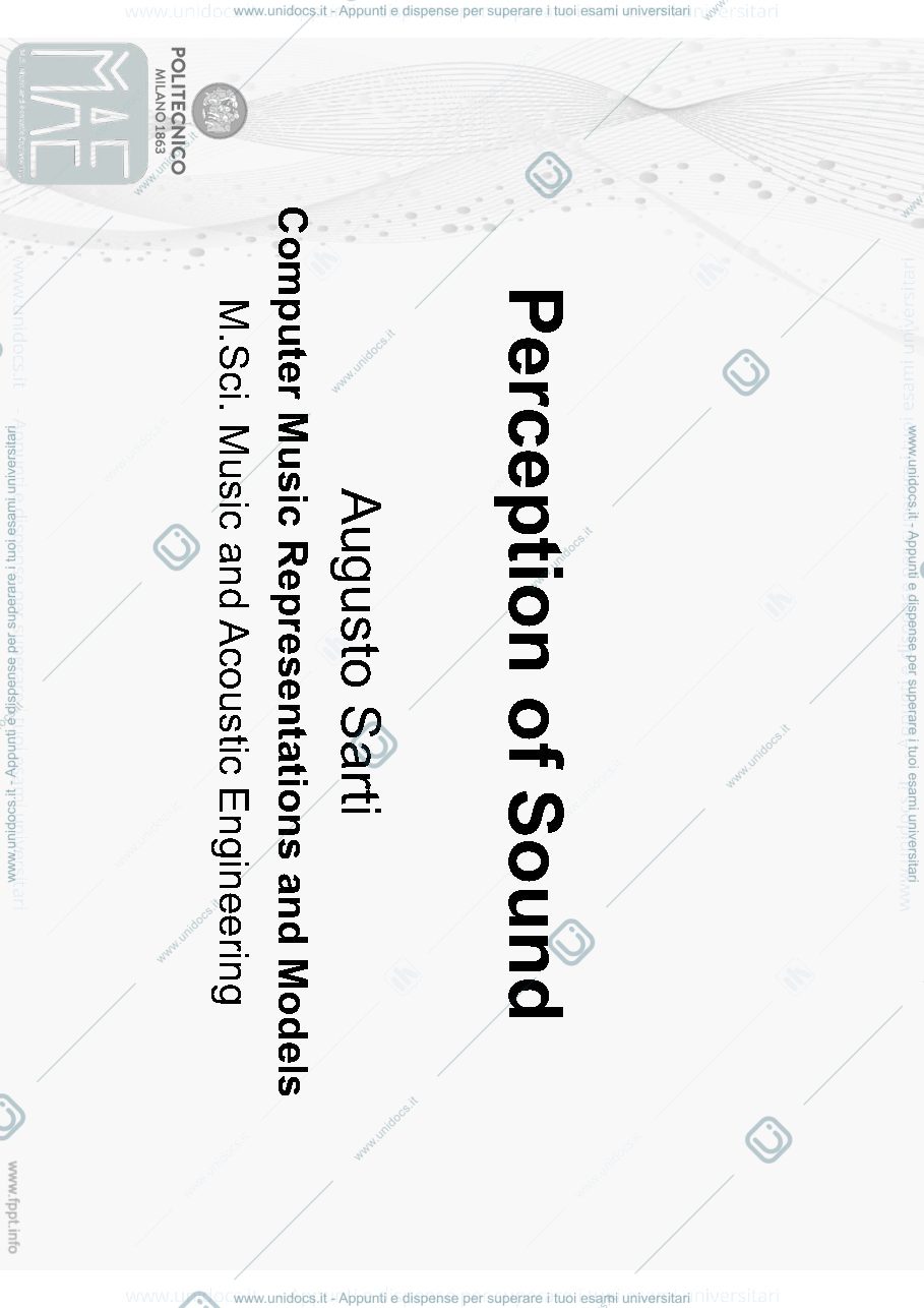 Anteprima pagina 1 — Perception Of Sounds