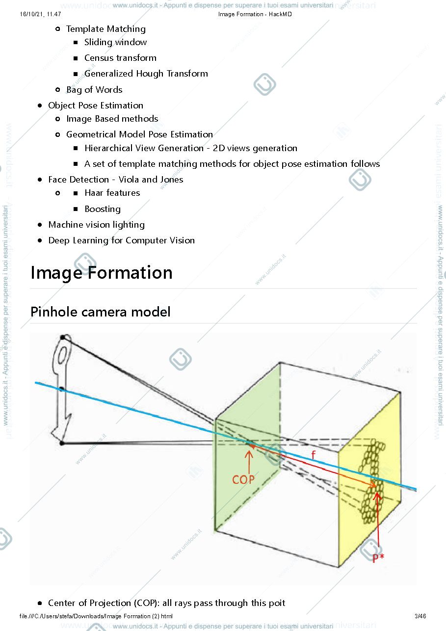 Anteprima pagina 3 — Riassunto Computer Vision