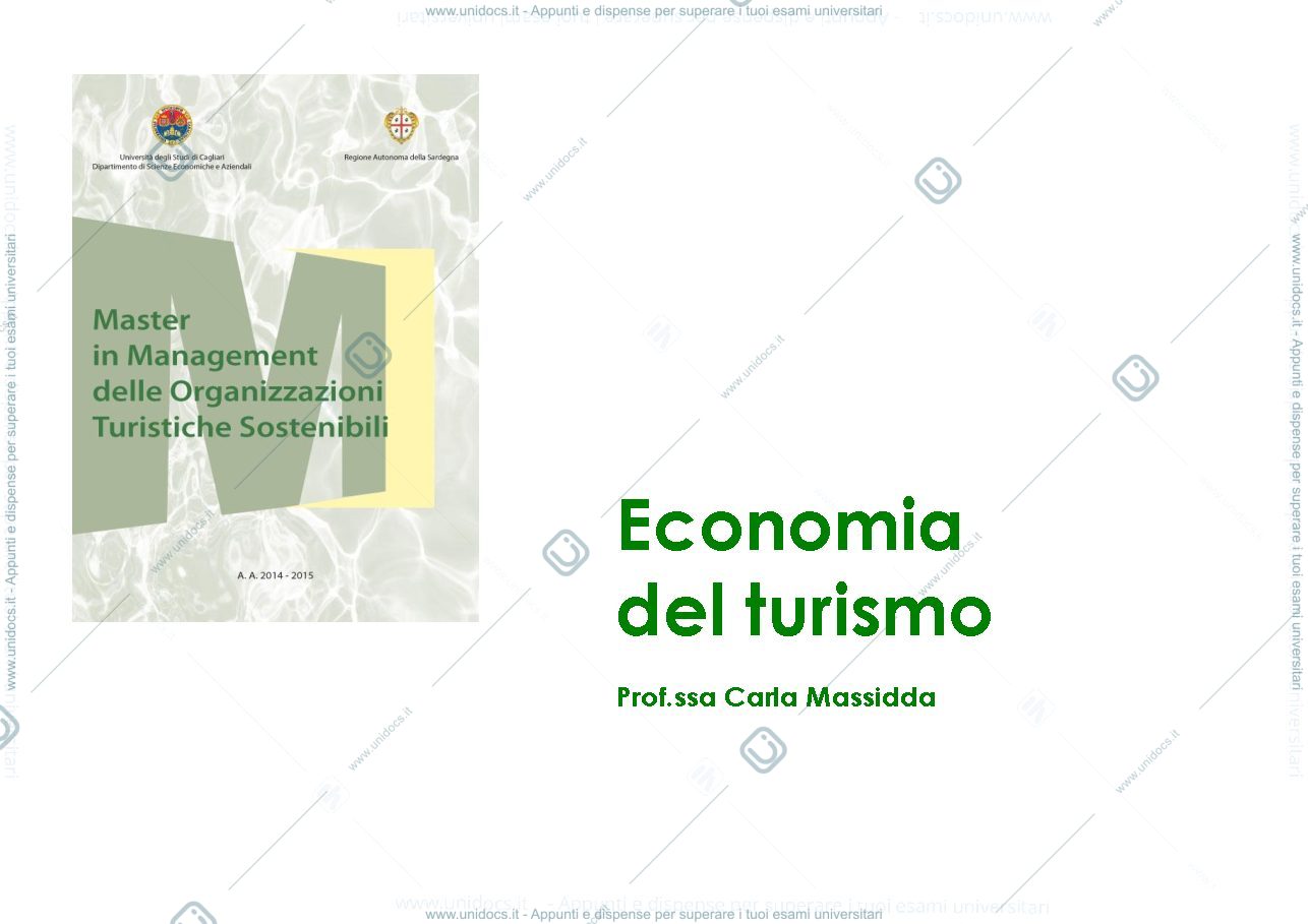 Anteprima pagina 1 — Economia del turismo