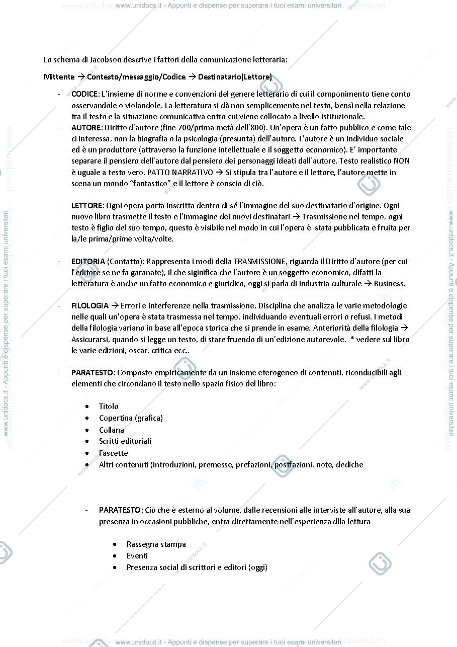 Anteprima pagina 1 — Seconda lezione Comunicazione Letteraria