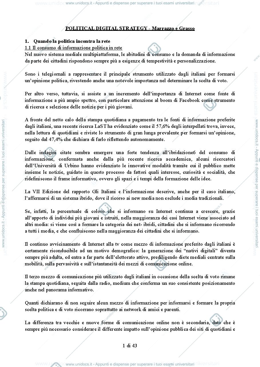 Anteprima pagina 1 — Political digital strategy