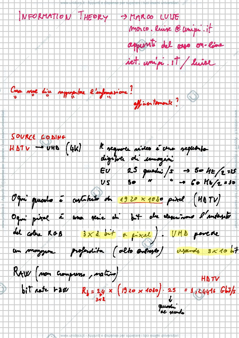 Anteprima pagina 1 — Information Theory