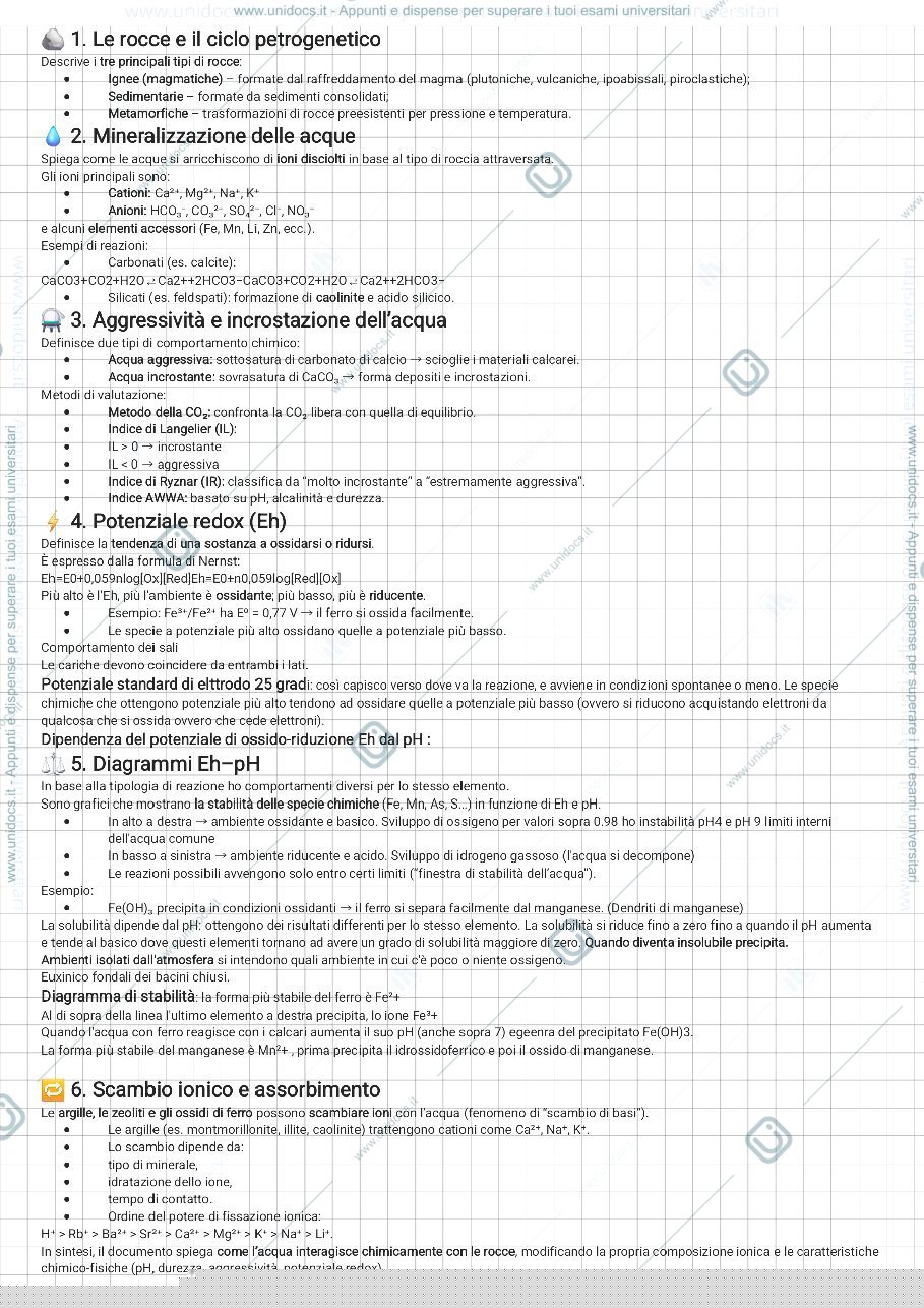 Anteprima pagina 1 — Idrogeochimica 
