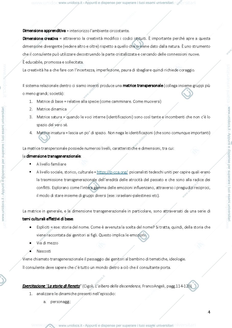 Anteprima pagina 4 — Appunti Corso CONSULENZA CLINICA NELLA FORMAZIONE