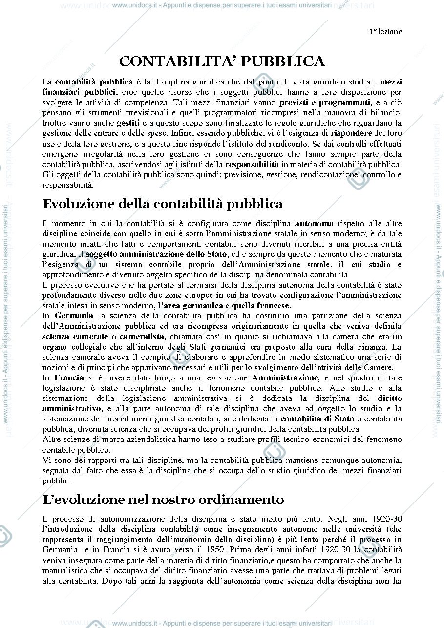 Anteprima pagina 1 — 1 lezione