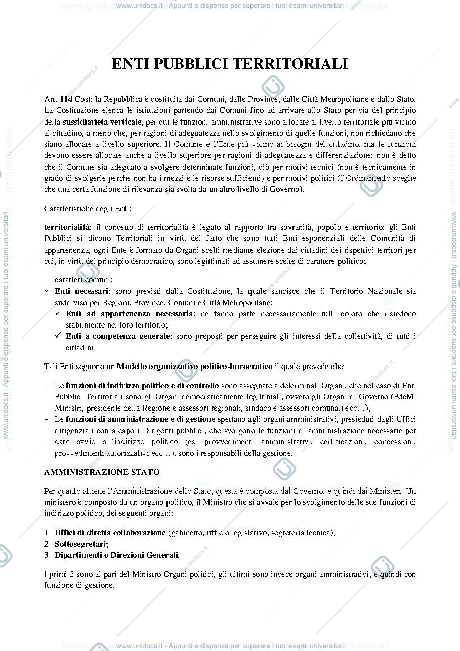 Anteprima pagina 1 — Enti pubblici territoriali