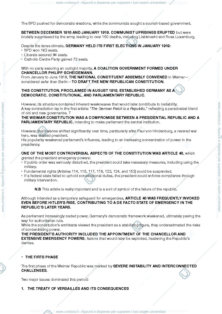 Anteprima pagina 2 — Appunti second semester history